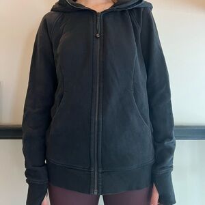 Black Lululemon scuba full length zip up